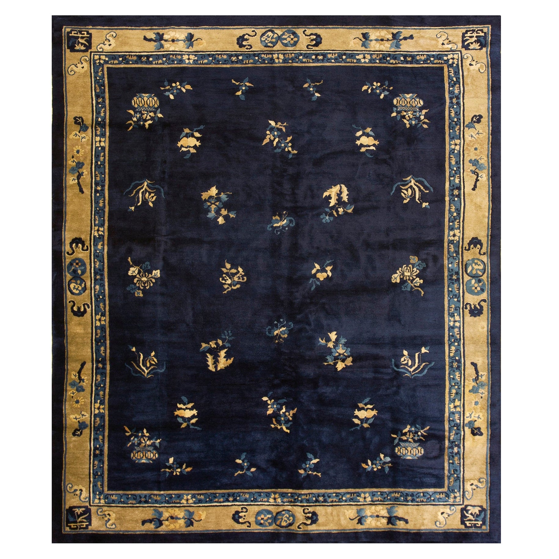 Tapis chinois ancien de Pékin de style Pékin de 8' 2'' x 9' 8''