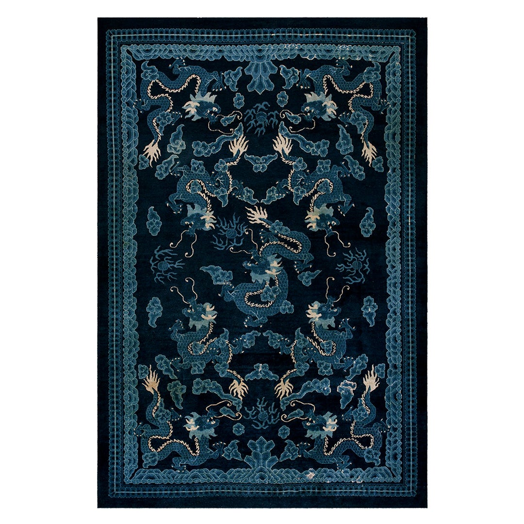 Tapis Dragon de Pékin du début du 20ème siècle ( 7
x 10
- 215 x 305 )