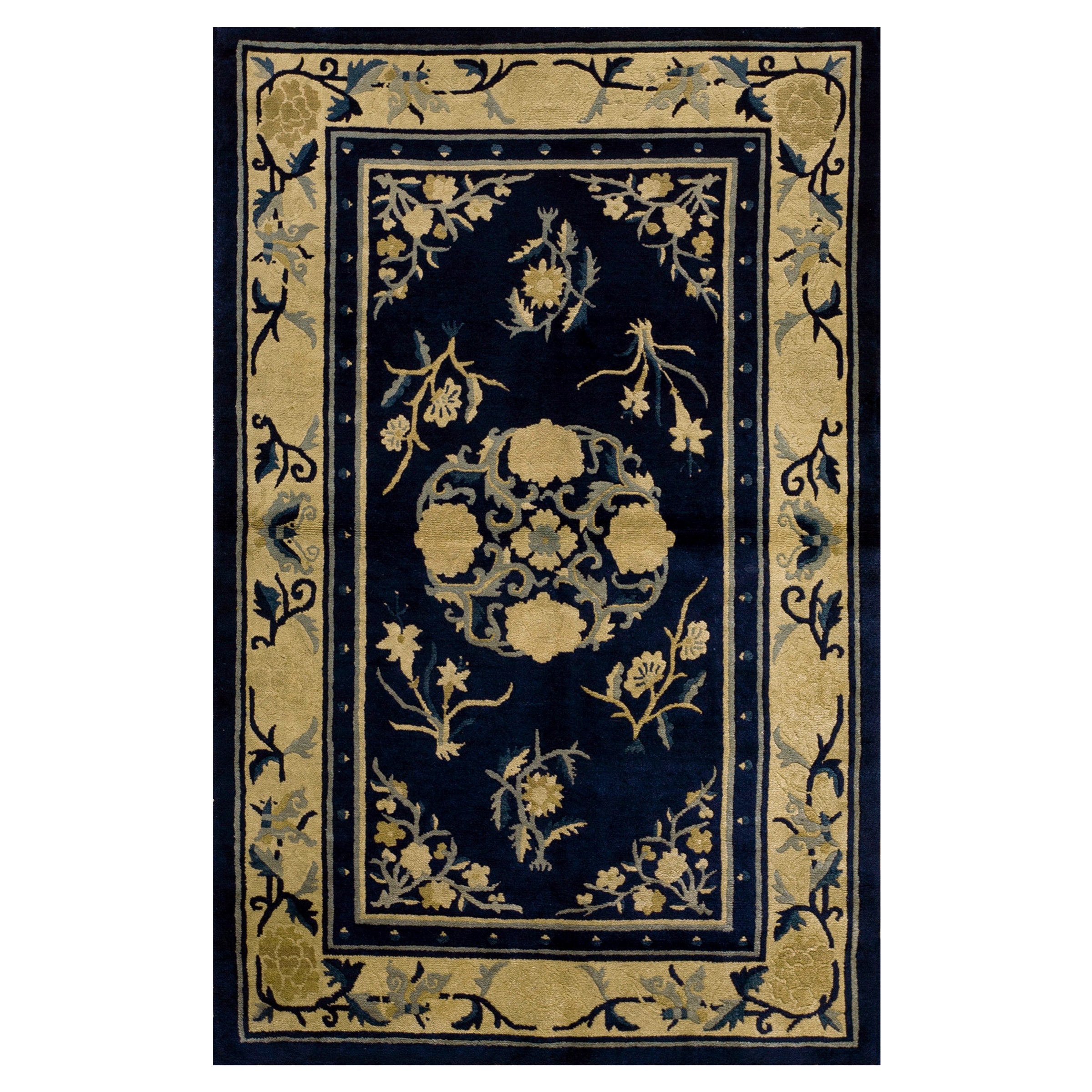 Tapis chinois de Pékin du début du 20ème siècle ( 3' x 4'10'' - 91 x 147 )