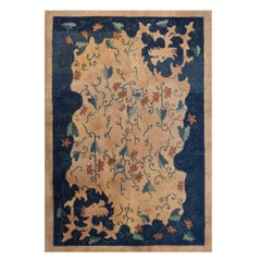 Alfombra china de Pekín de principios del siglo XX ( 4' x 5'10" - 122 x 178 )