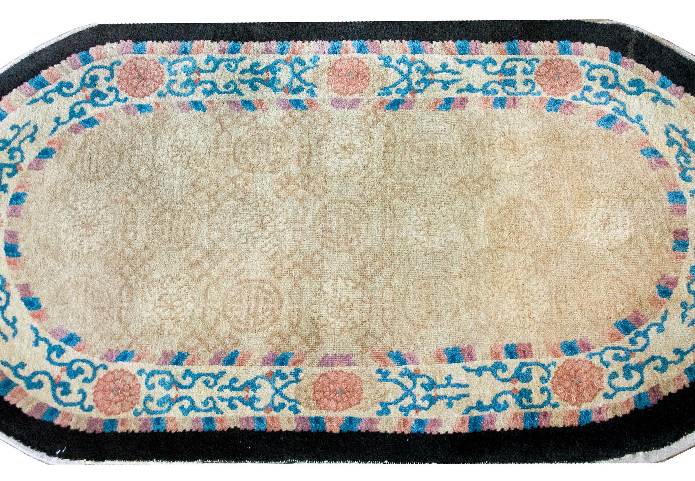 Art Deco Early 20th Century Chinese Peking Rug For Sale