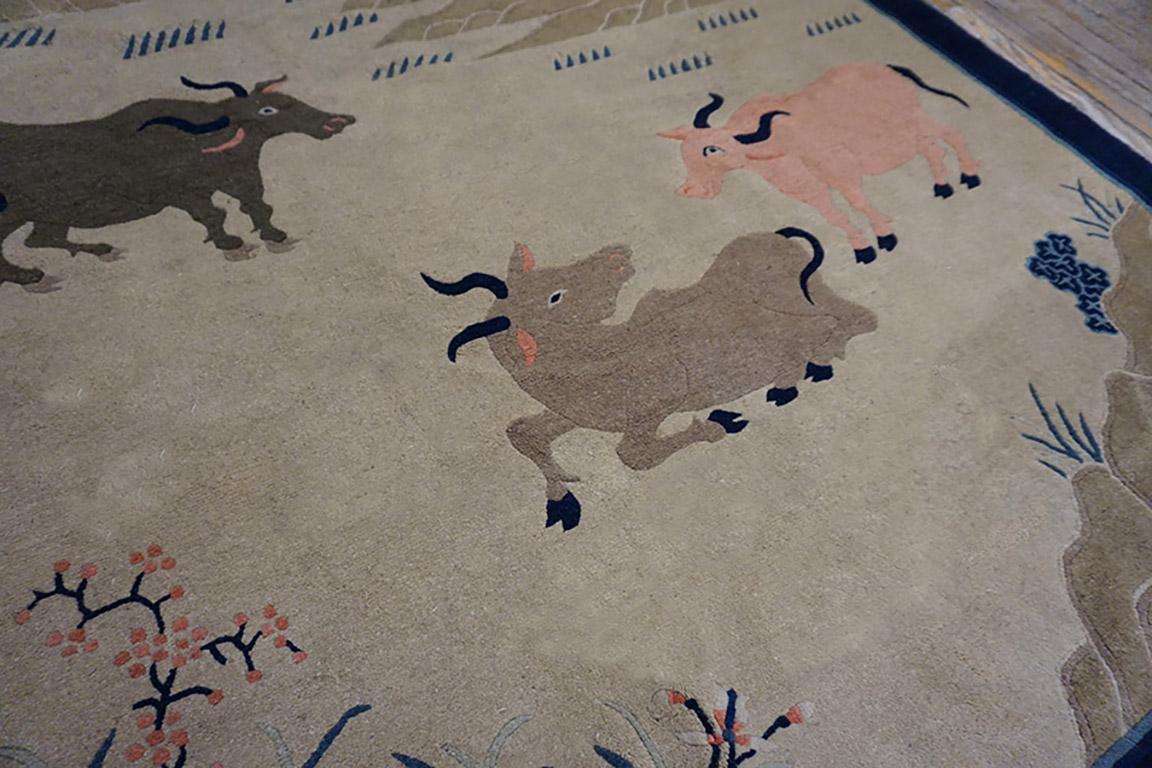 Tapis de scène chinois de Pékin du début du 20ème siècle ( 5' x 7'10
