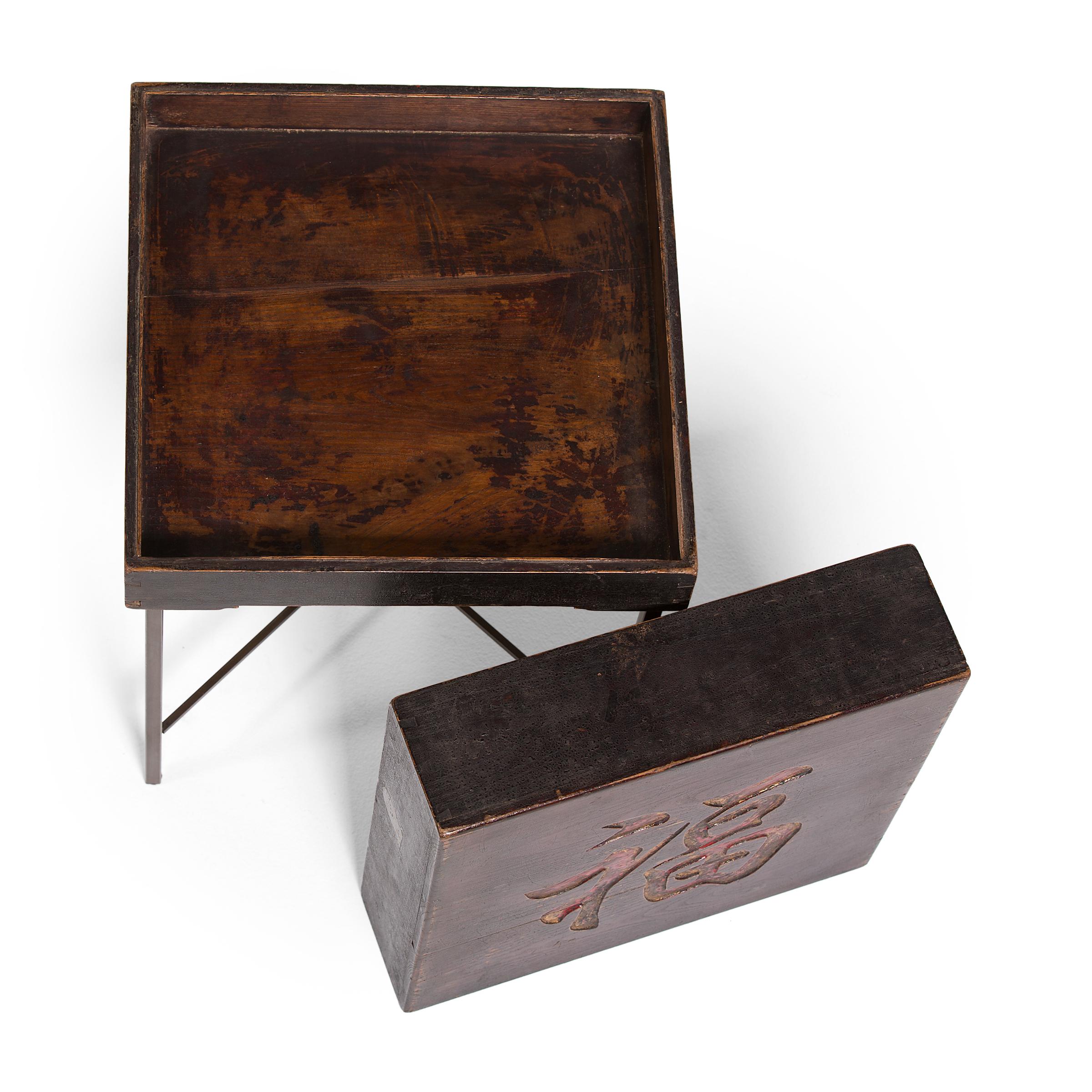 Good Fortune Presentation Box Table, c. 1900 In Good Condition For Sale In Chicago, IL