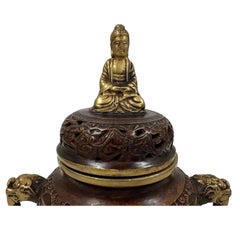 Early 20th Century Chinese Red Copper Incense Burner