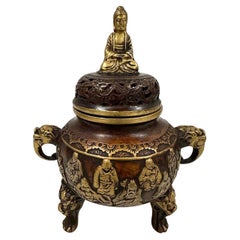 Early 20th Century Chinese Red Copper Incense Burner