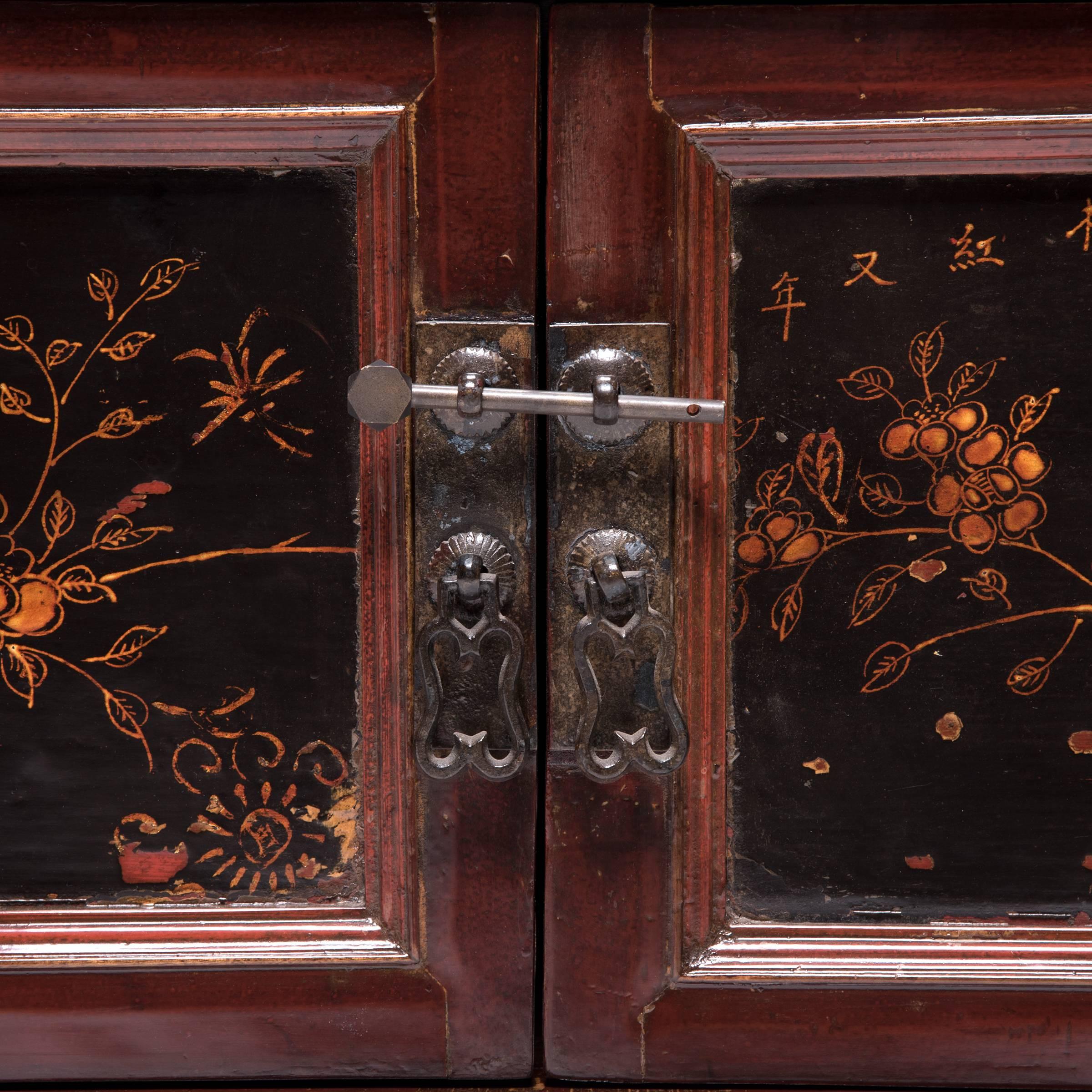 Chinese Gilt Red Lacquer Cabinet, c. 1900 2