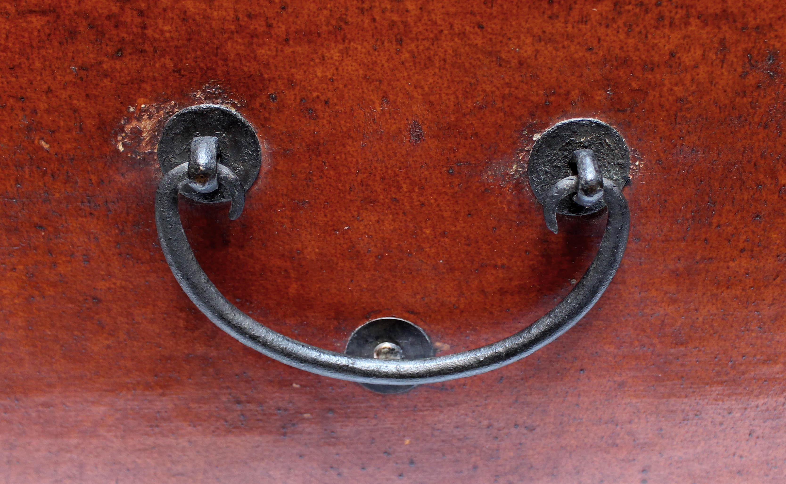 Early 20th Century Chinese Red Trunk with Iron Mounts 4
