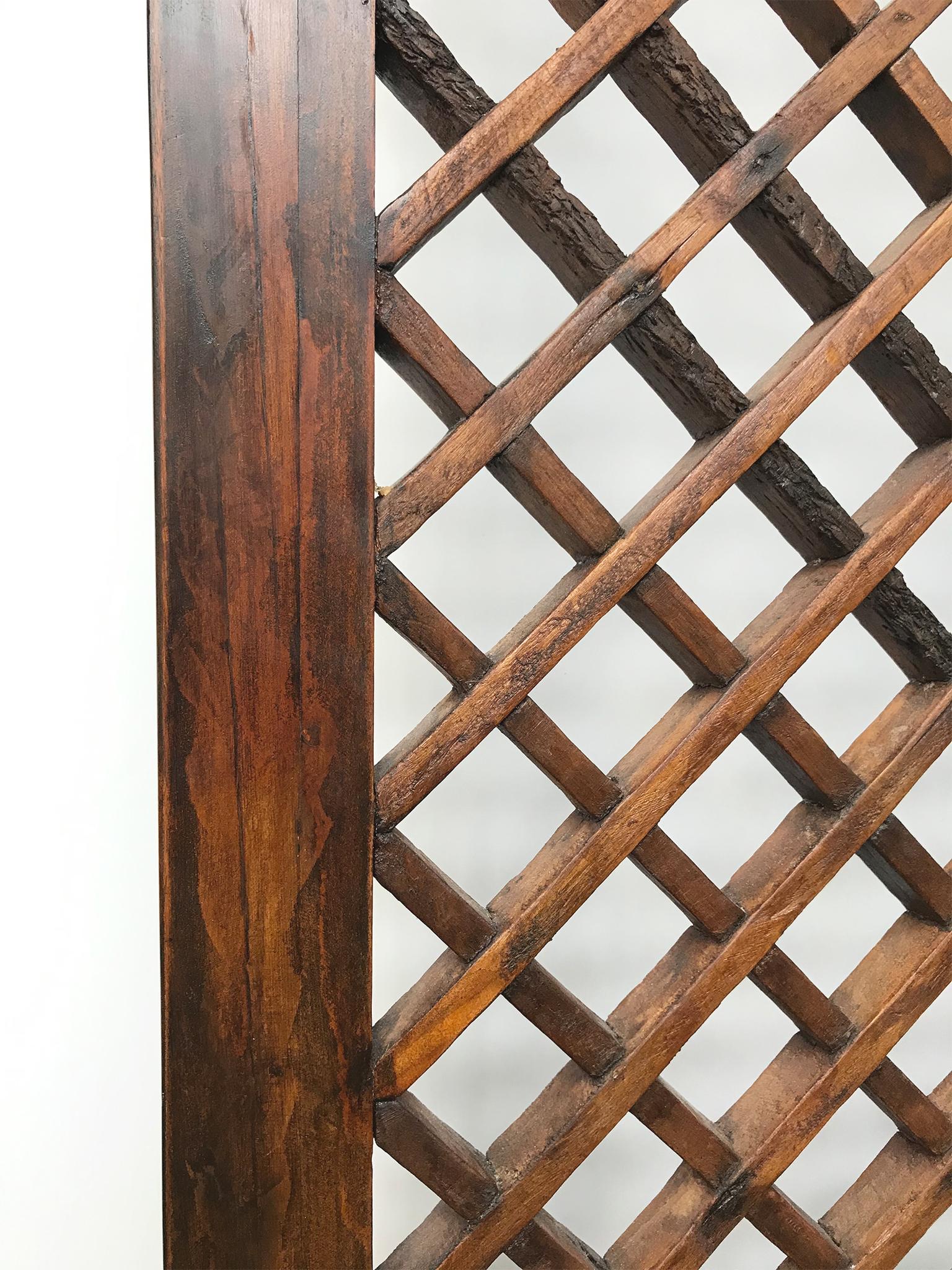 Early 20th Century Chinese Rosewood Lattice Screen 5