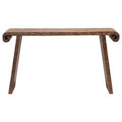 Early 20th Century Chinese Scrolled Altar Console Table