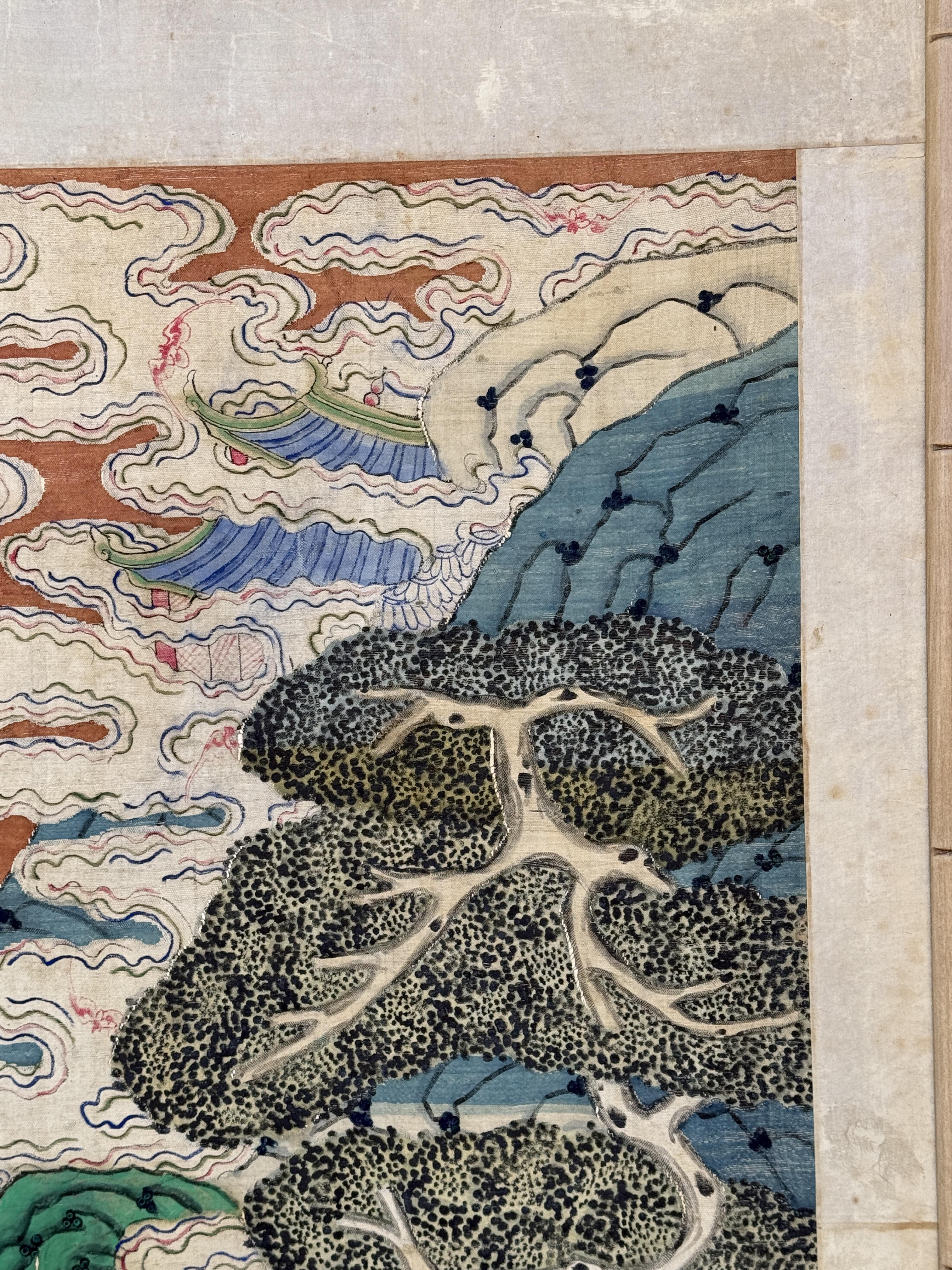 Early 20th Century Chinese Silk Kesi Panel – Immortal Figures For Sale 11