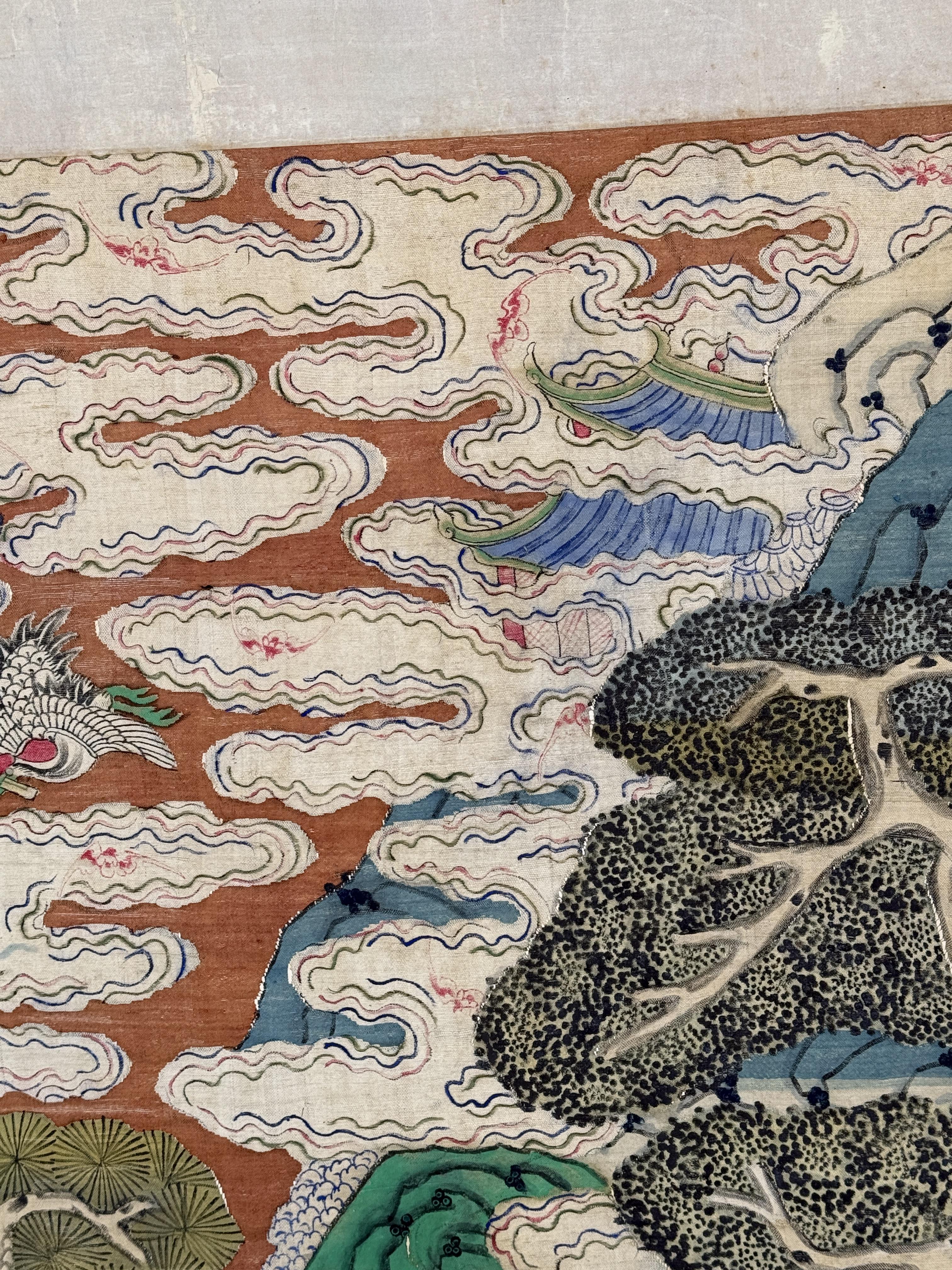 Early 20th Century Chinese Silk Kesi Panel – Immortal Figures For Sale 13