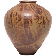 Antique Chinese Swirled Glaze Wine Jar, c. 1900