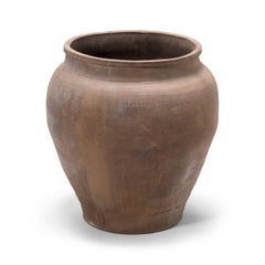Early 20th Century Chinese Tapered Terracotta Storage Jar