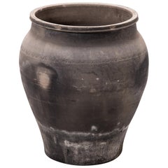 Early 20th Century Chinese Tapered Terracotta Storage Jar