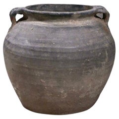 Pot en terre cuite chinois du début du 20e siècle, Wabi Sabi