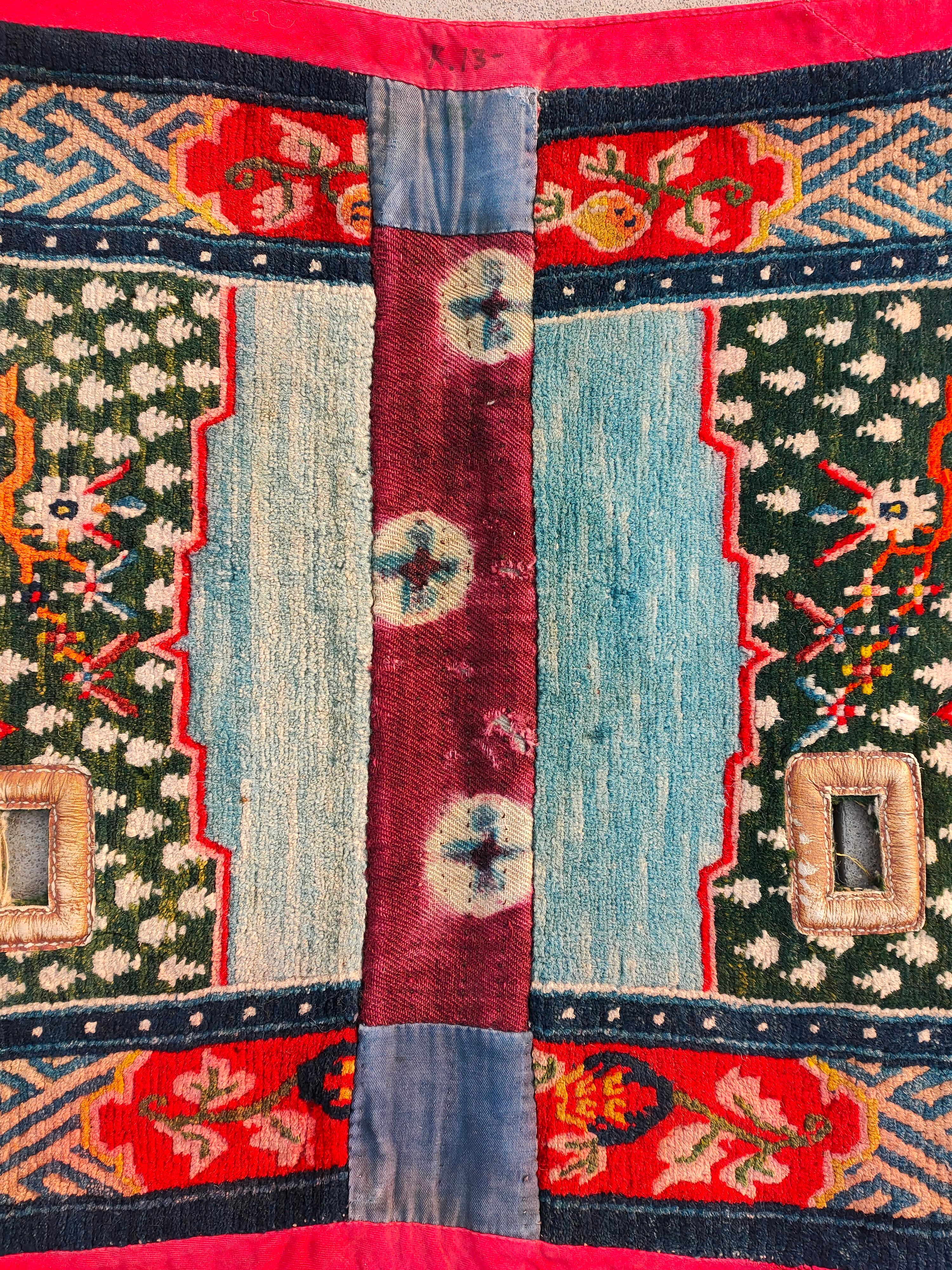 Early 20th Century Chinese Tibetan Saddle Cover ( 2'3