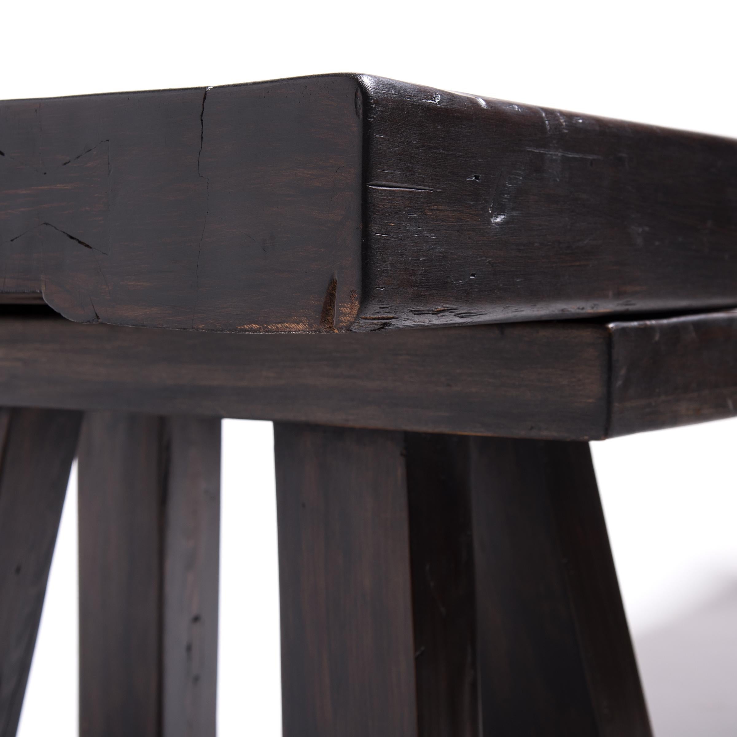 Chinese Trestle Painting Table, c. 1900 In Good Condition In Chicago, IL