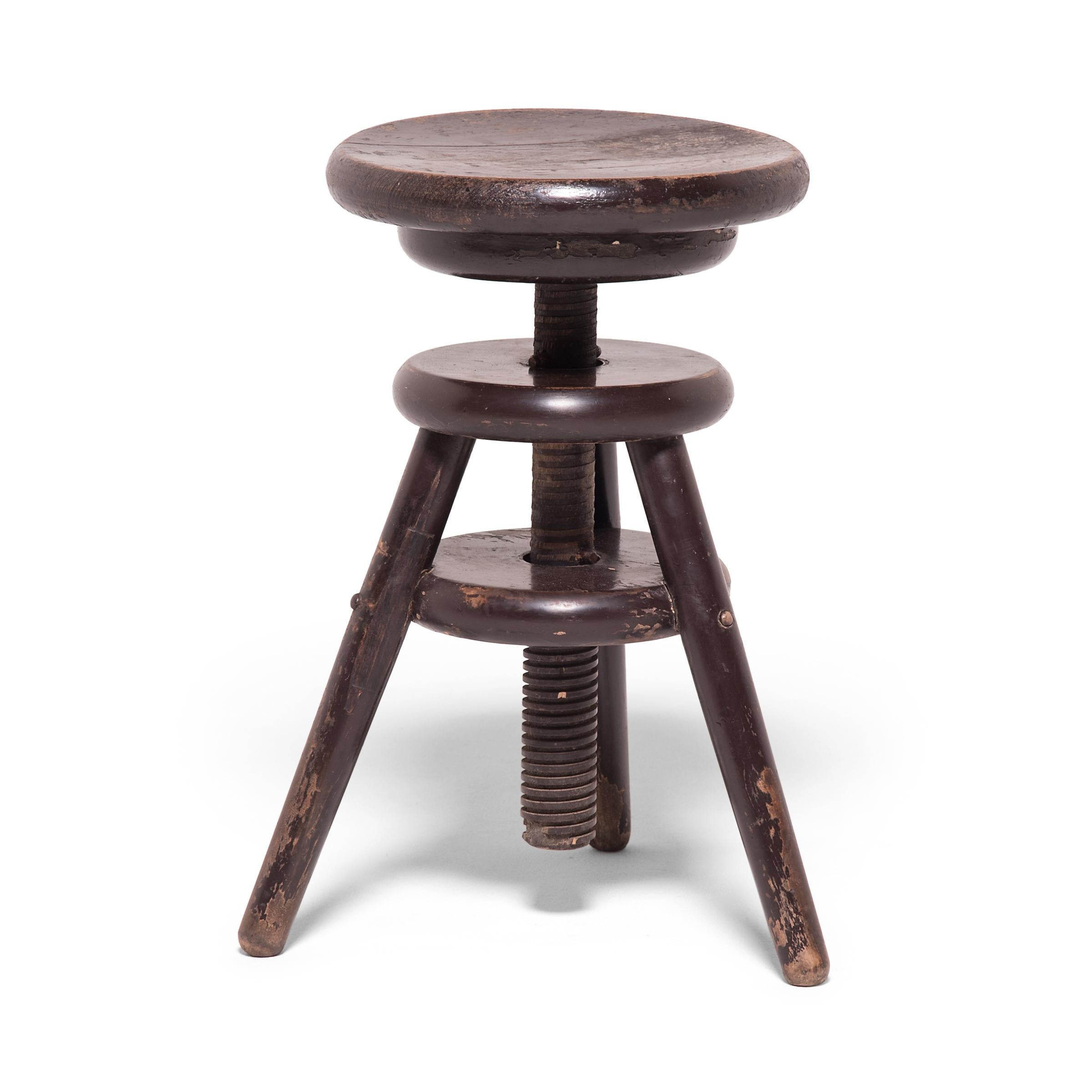 Qing Chinese Turn Stool, c. 1900 For Sale