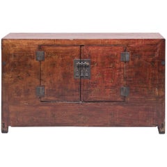 Early 20th Century Chinese Two-Door Painted Cabinet
