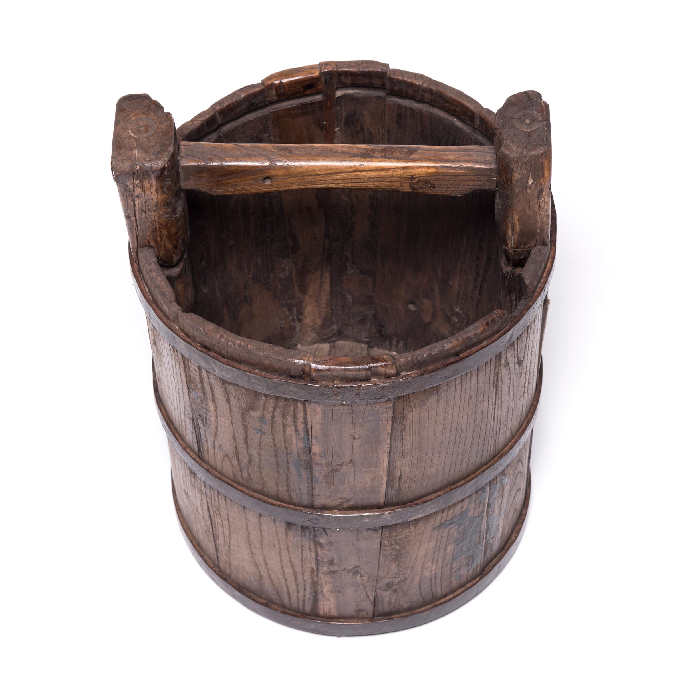 Iron Early 20th Century Chinese Well Bucket
