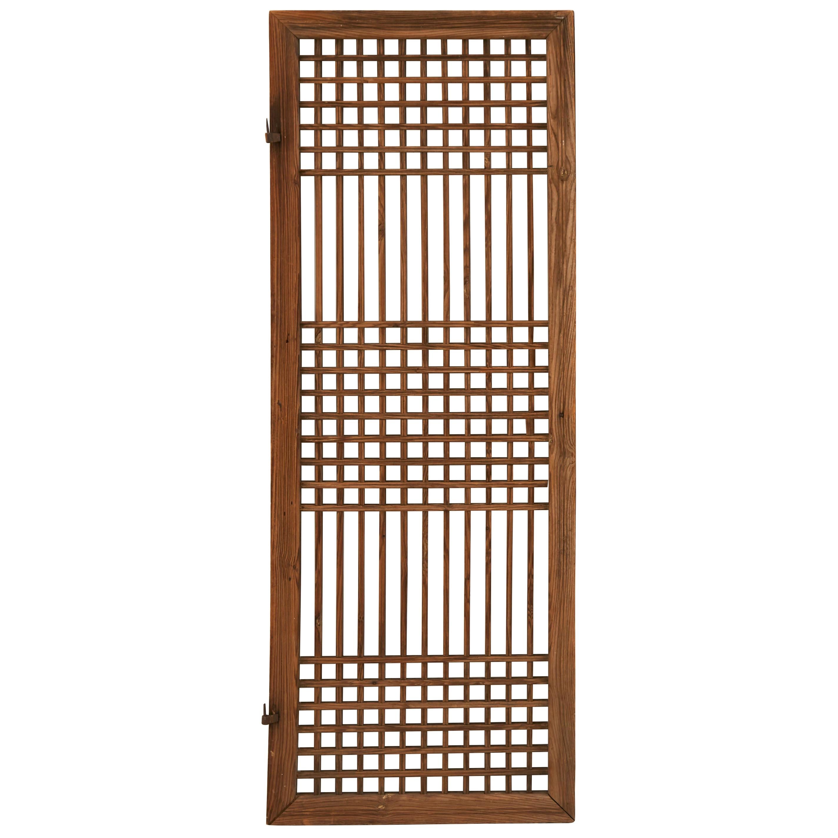 Early 20th Century Chinese Wooden Screen Door