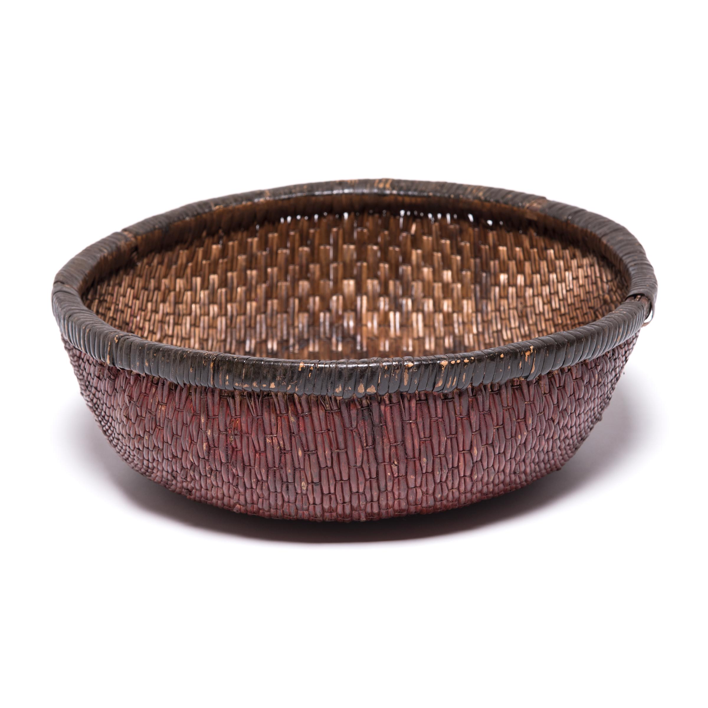 Hand-Woven Early 20th Century Chinese Woven Field Basket