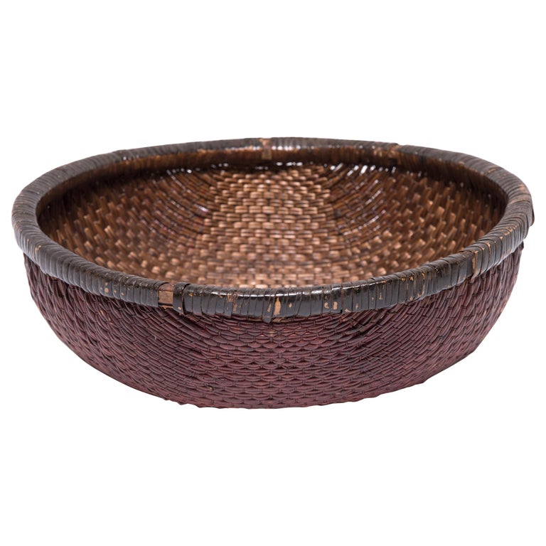Early 20th Century Chinese Woven Field Basket at 1stDibs chinese