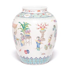 Early 20th Century Chinese Wucai Jar