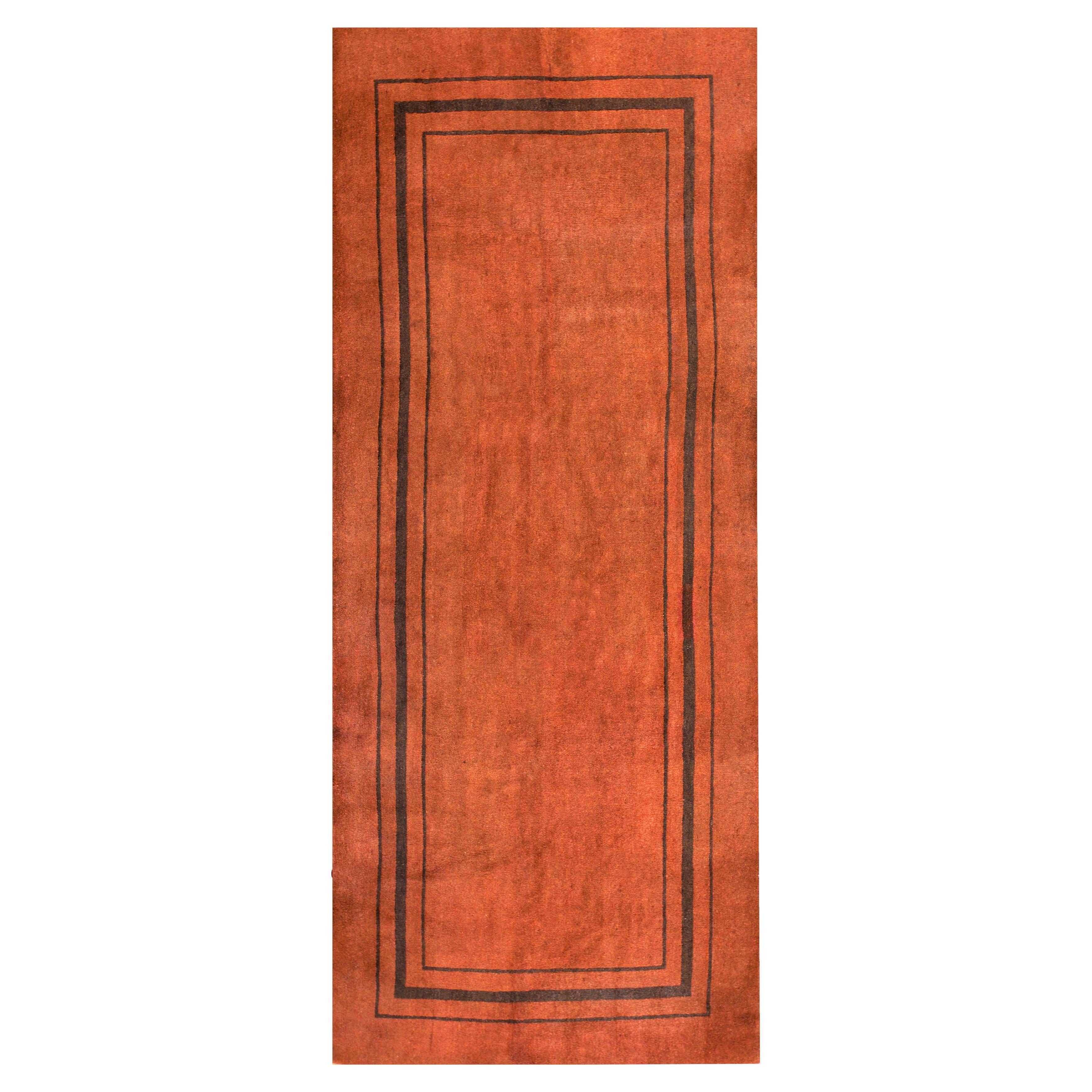 Early 20th Century Chinese Yulin Runner Carpet ( 3'9" x 8'9" - 114 x 267 ) For Sale
