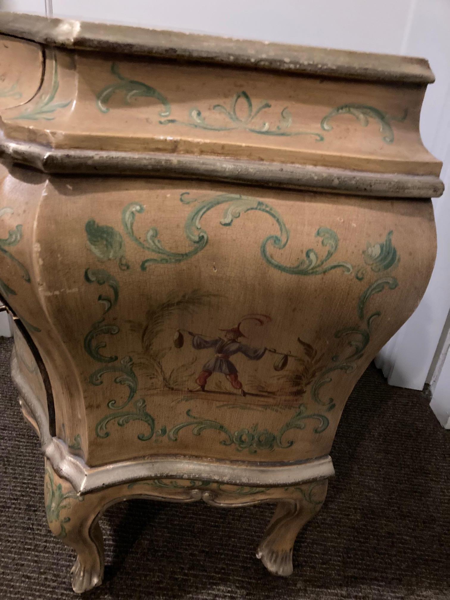 Early 20th Century, Chinoiserie Decorated Pair of Side Commodes In Good Condition For Sale In Tacoma, WA
