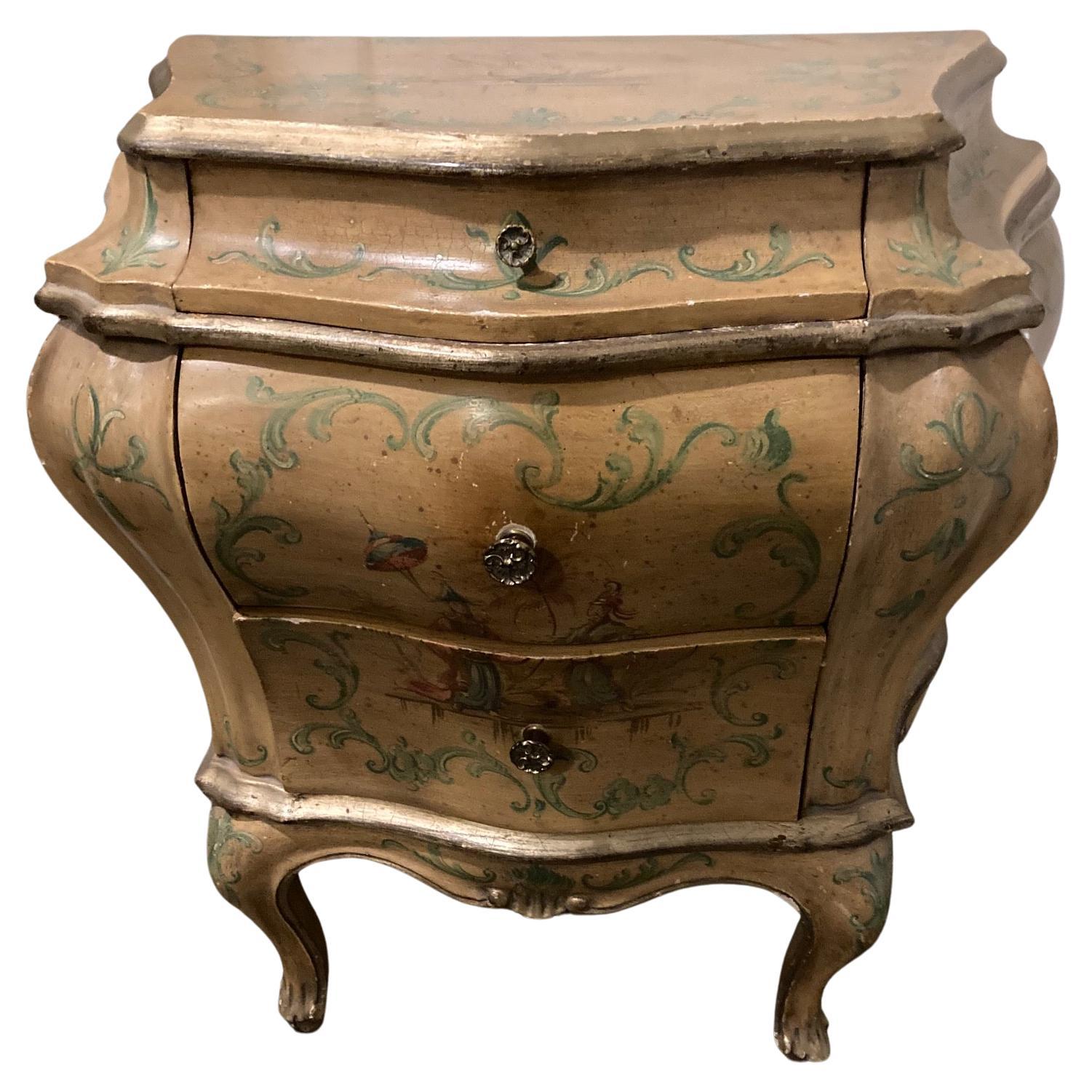 Early 20th Century, Chinoiserie Decorated Pair of Side Commodes For Sale