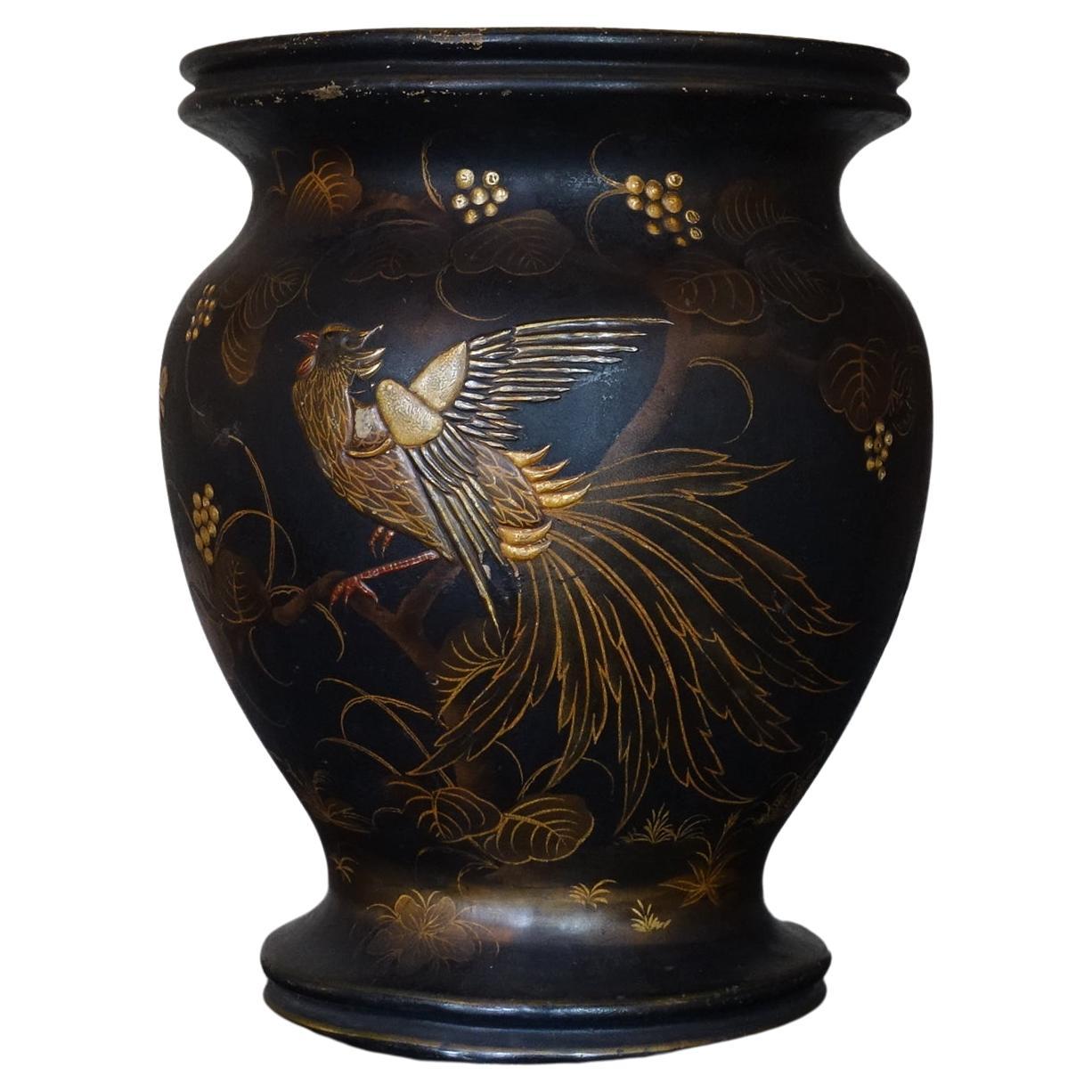 Early 20th Century Blue and White Dutch Chinoiserie Urn or Vase with