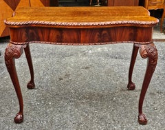Early 20th Century Chippendale Mahogany Fold-top Console Card Table