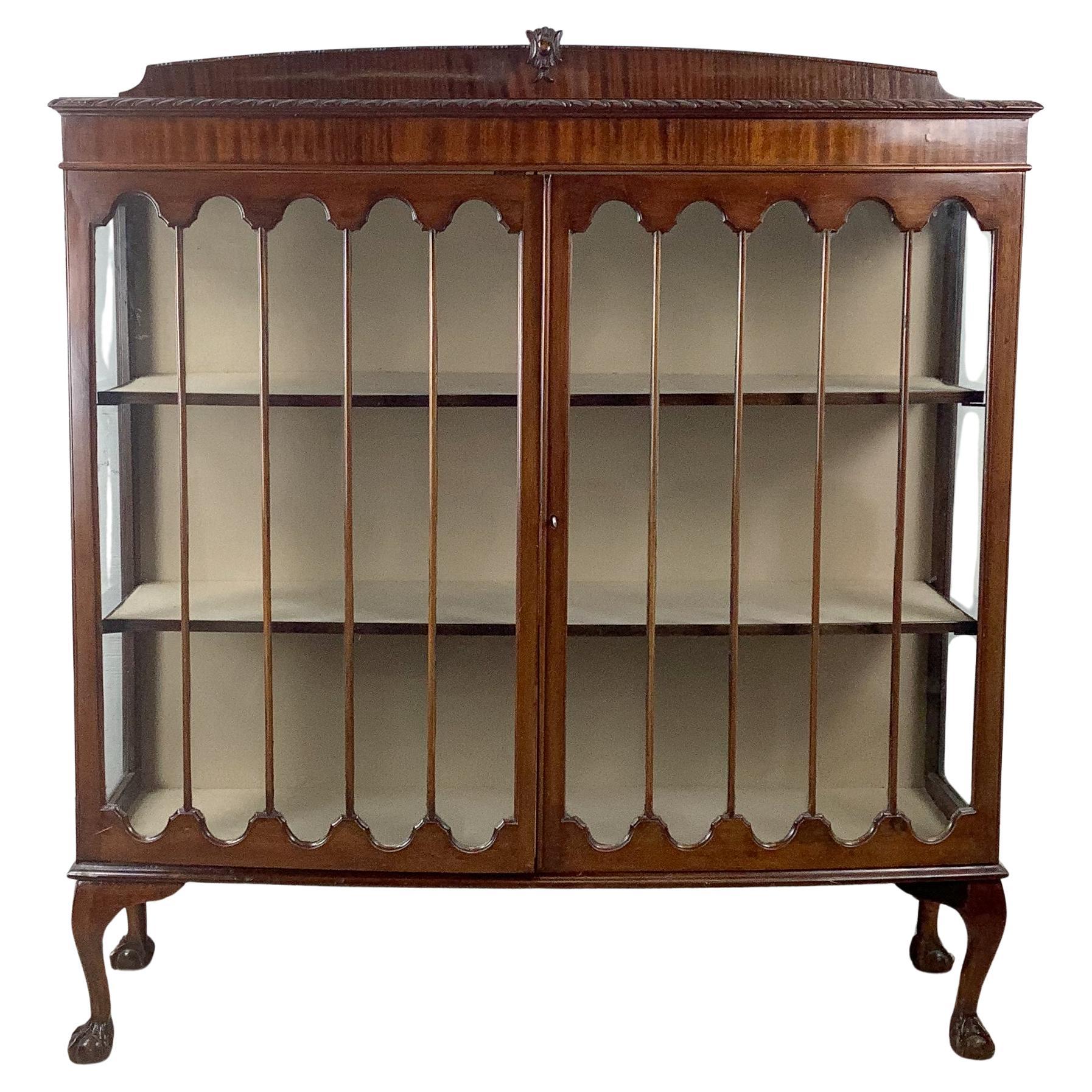 Early 20th Century Chippendale Revival Mahogany China Cabinet