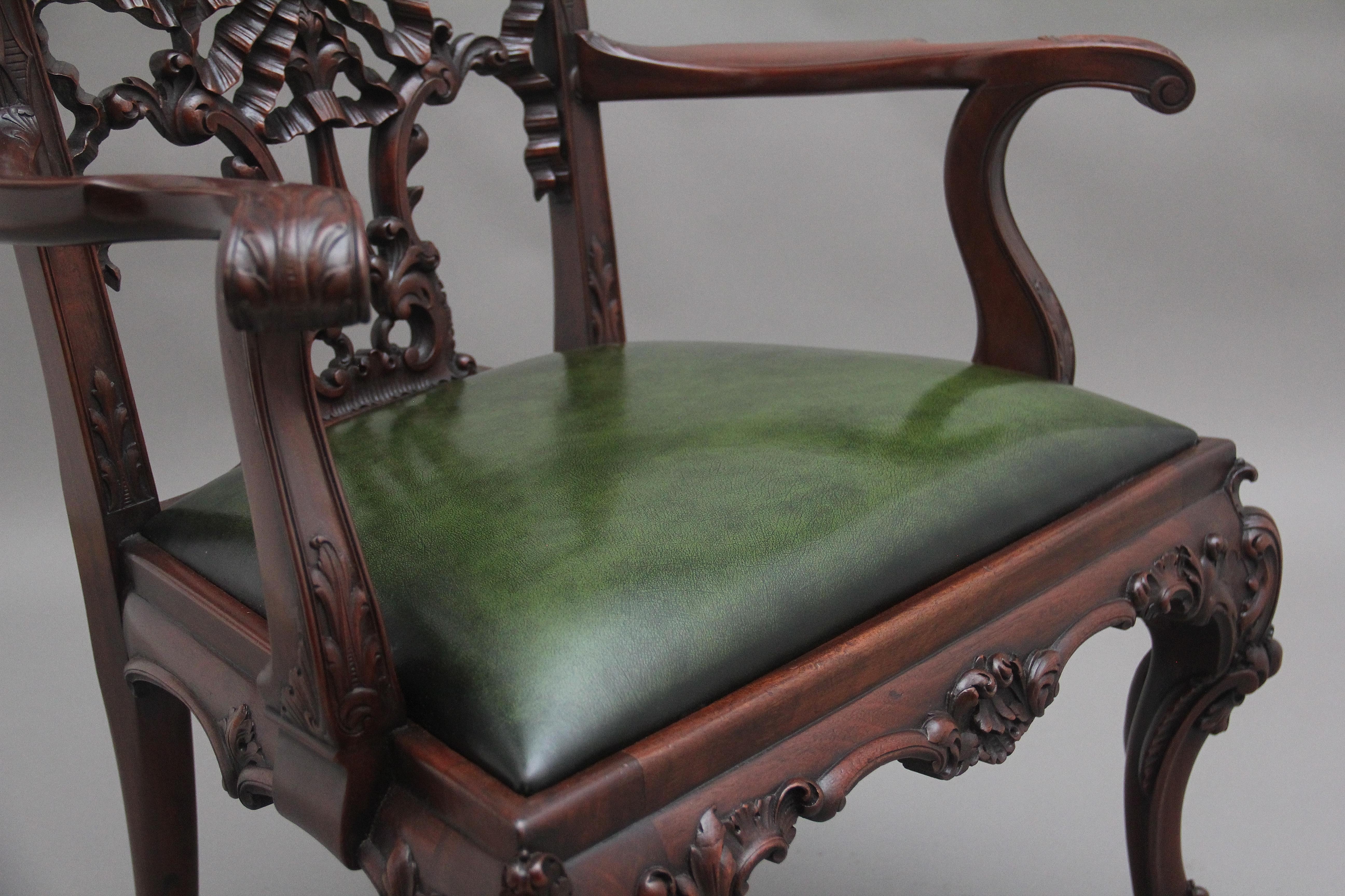 Early 20th Century Chippendale style armchair 3