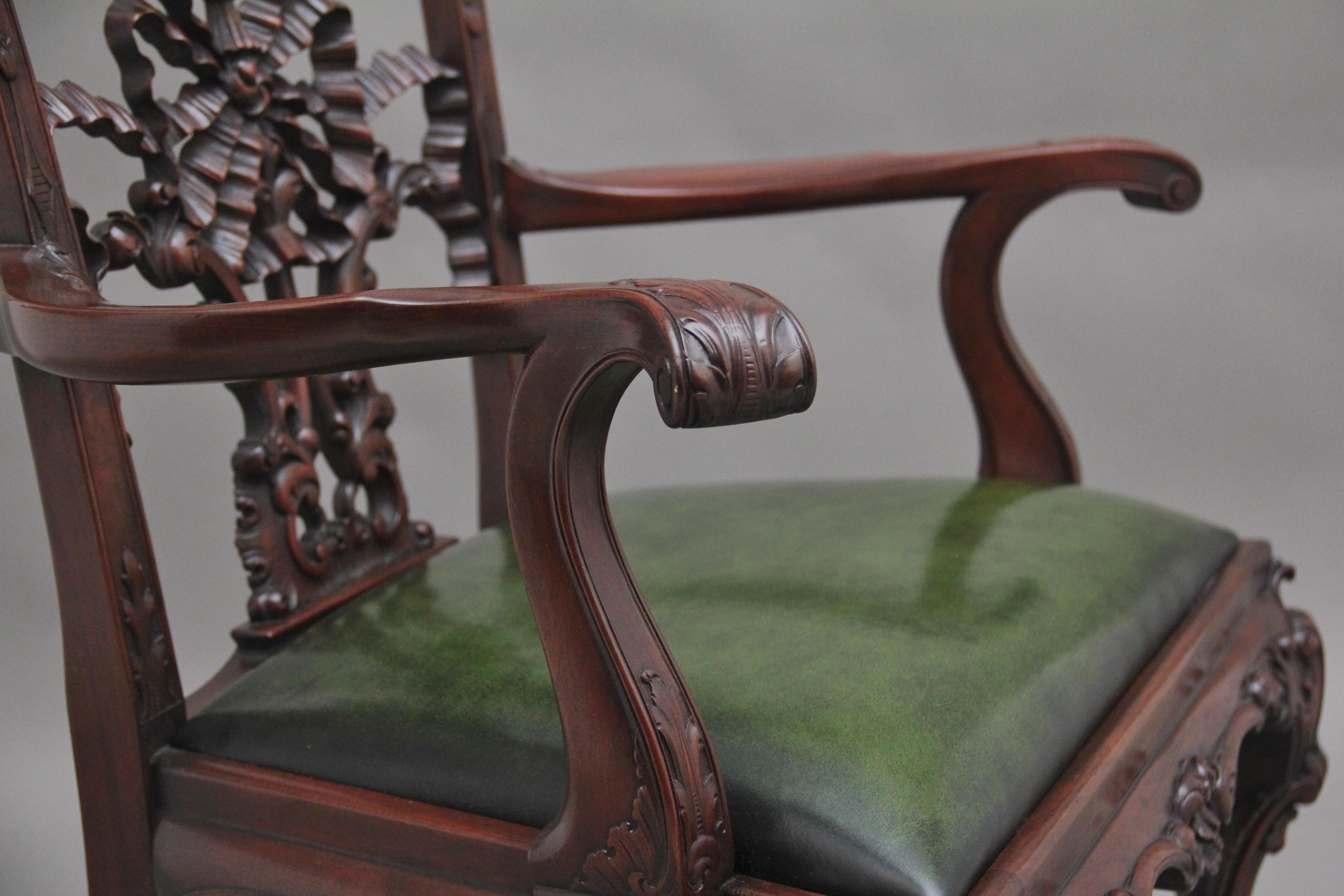 Early 20th Century Chippendale style armchair 4