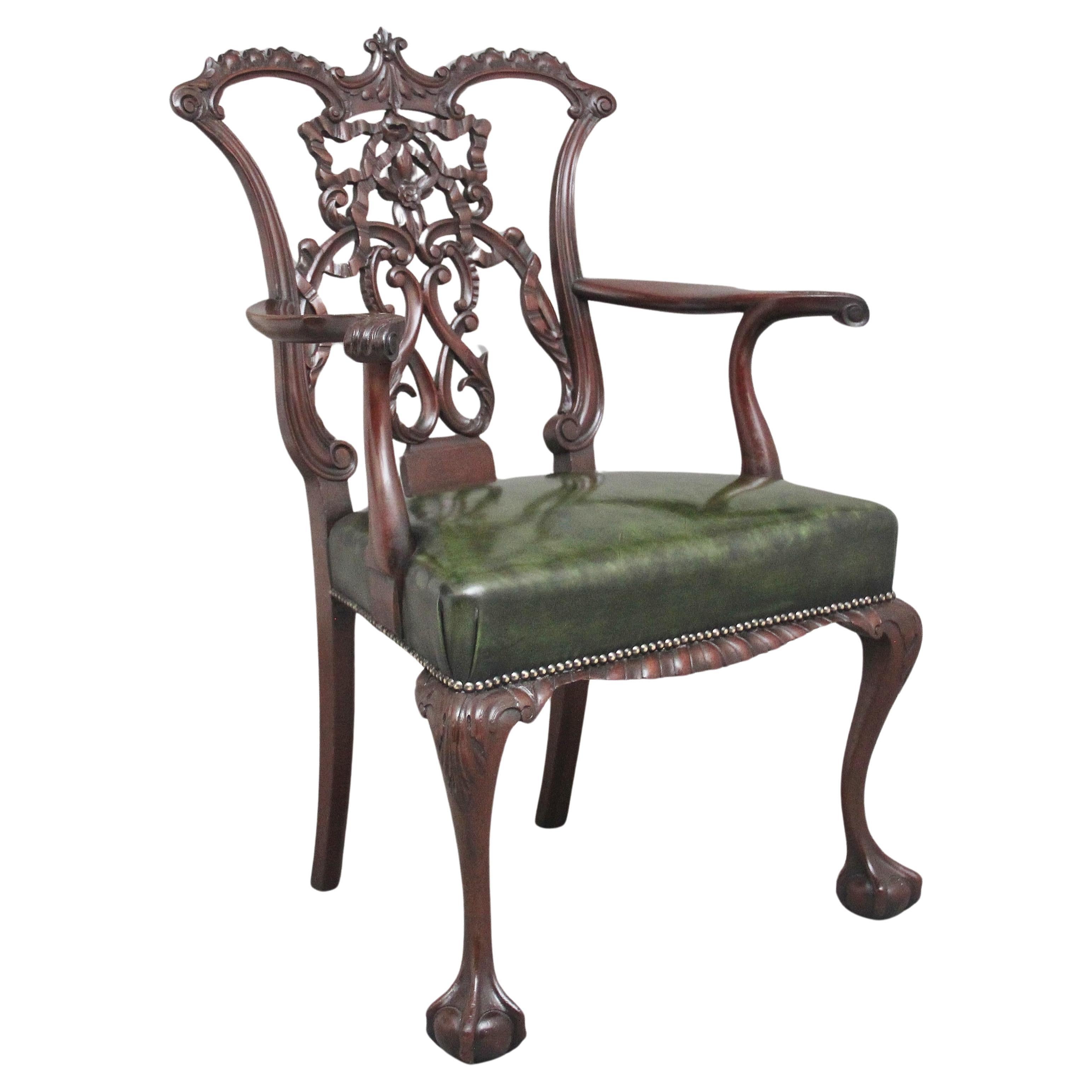 Early 20th Century Chippendale style armchair For Sale