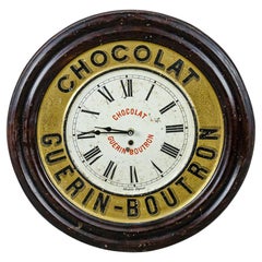 Early 20th Century Chocolat Guerin Boutron Advertising Clock