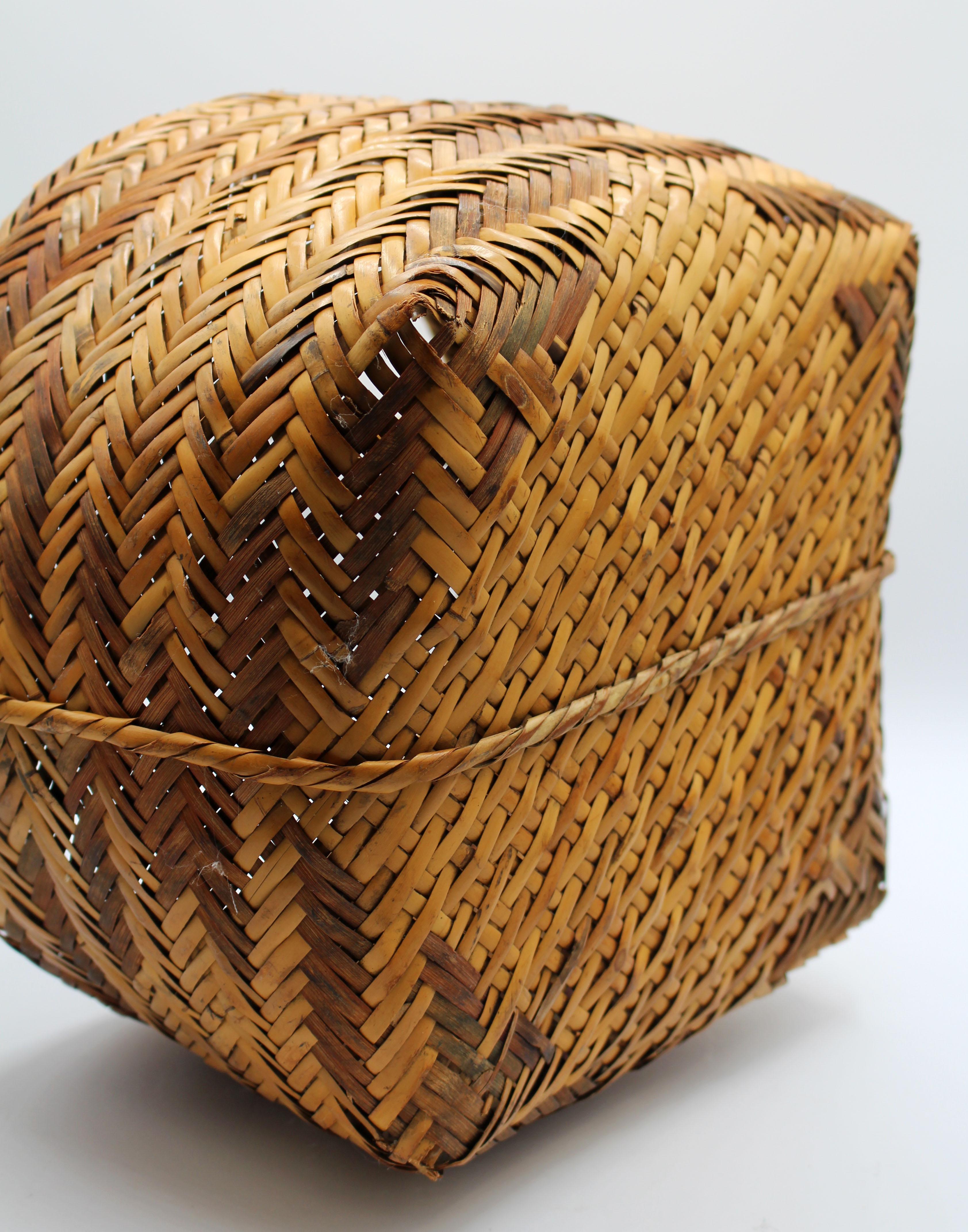 Early 20th Century Choctaw Native American Gathering Basket In Good Condition For Sale In Chapel Hill, NC