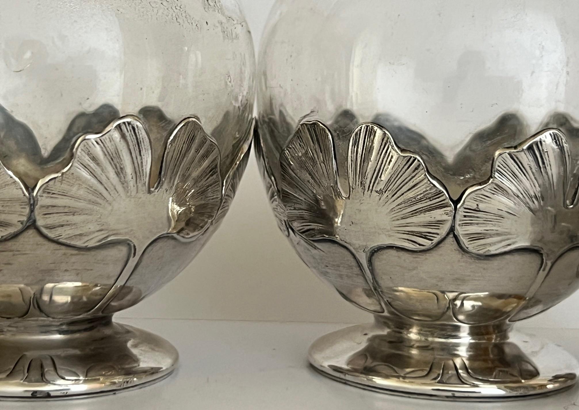Early 20th Century Christofle Art Nouveau Decanter and Glass Set of 8 For Sale 2