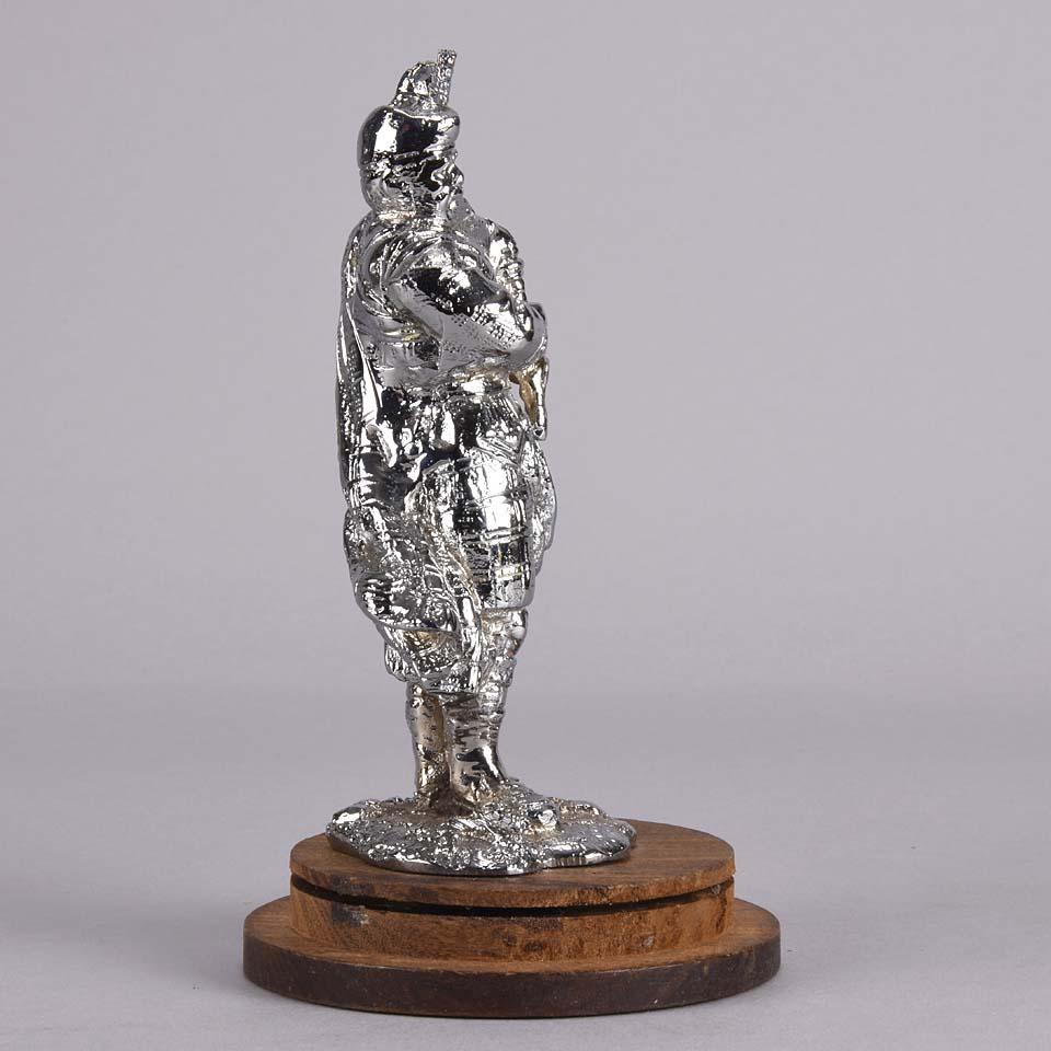 Moulage Mascot de voiture du début du 20e siècle en chrome sur laiton intitulé « Bagpipes ». en vente