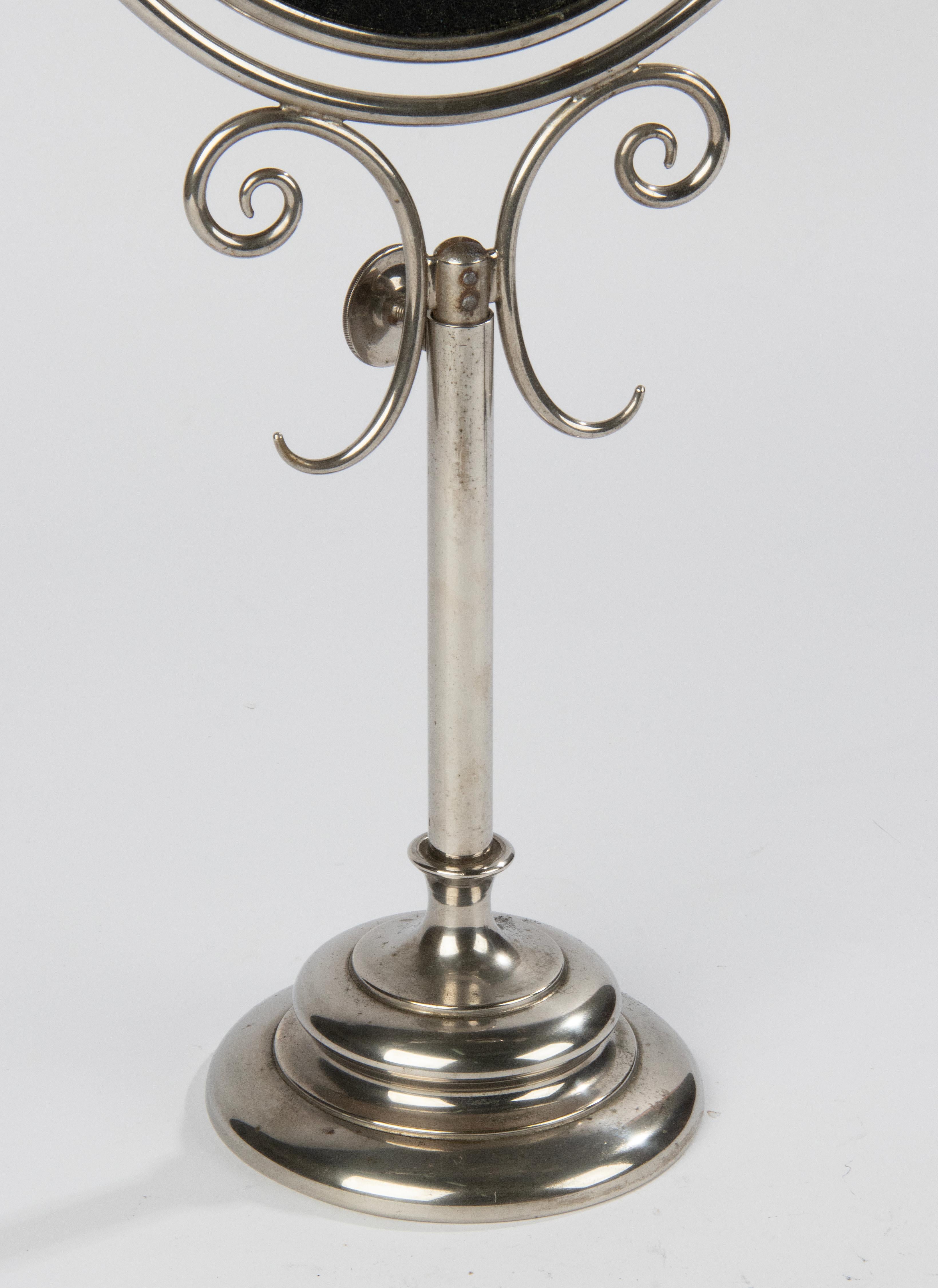 Louis XVI Début du 20ème siècle Table vanité miroir chromé Chandeliers en vente