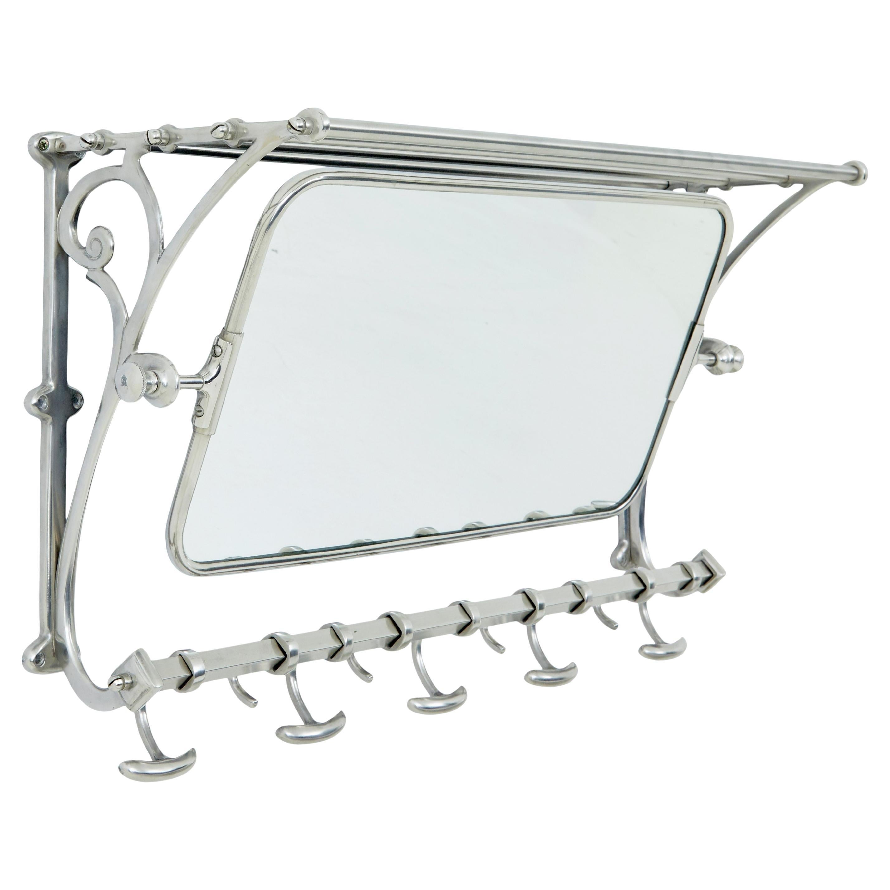 Miroir de salle de bain chromé du début du 20e siècle en vente