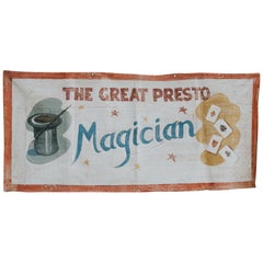 Antique Early 20th Century Circus Banner