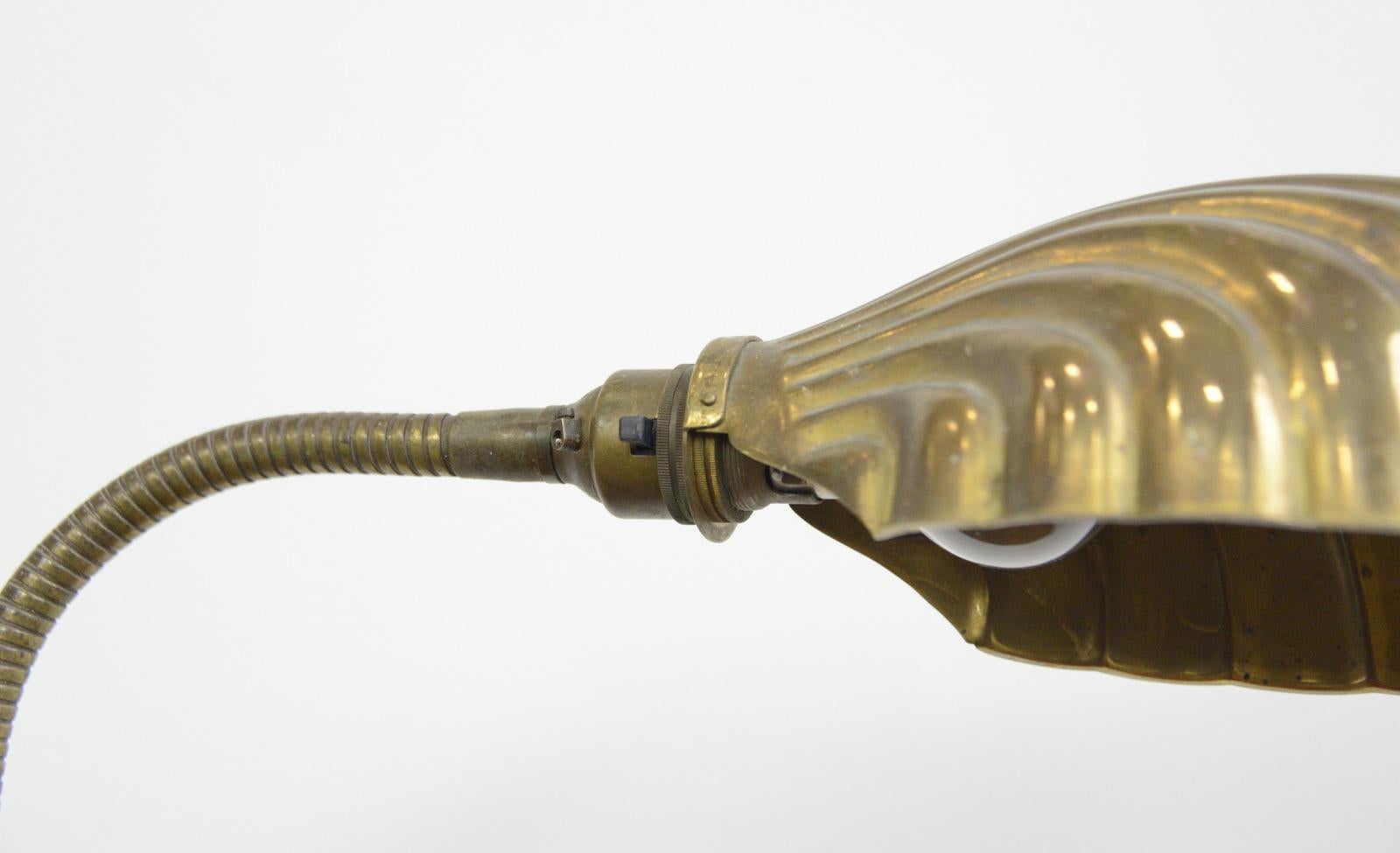 mid century clam shell lamp
