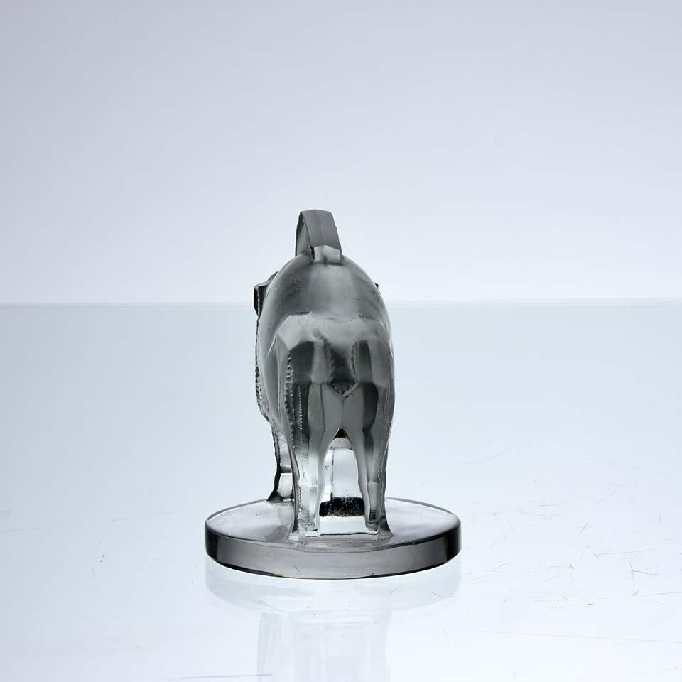 Early 20th Century Early-20th Century Clear Glass Car Mascot Entitled 