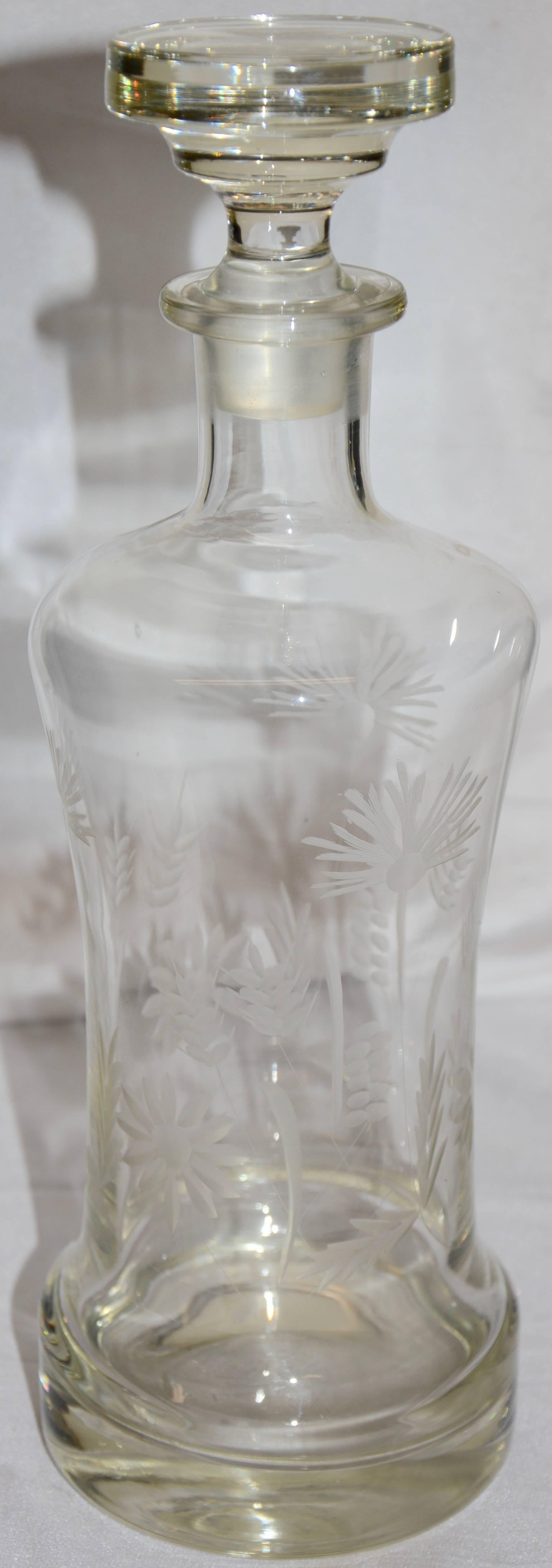 etched decanter