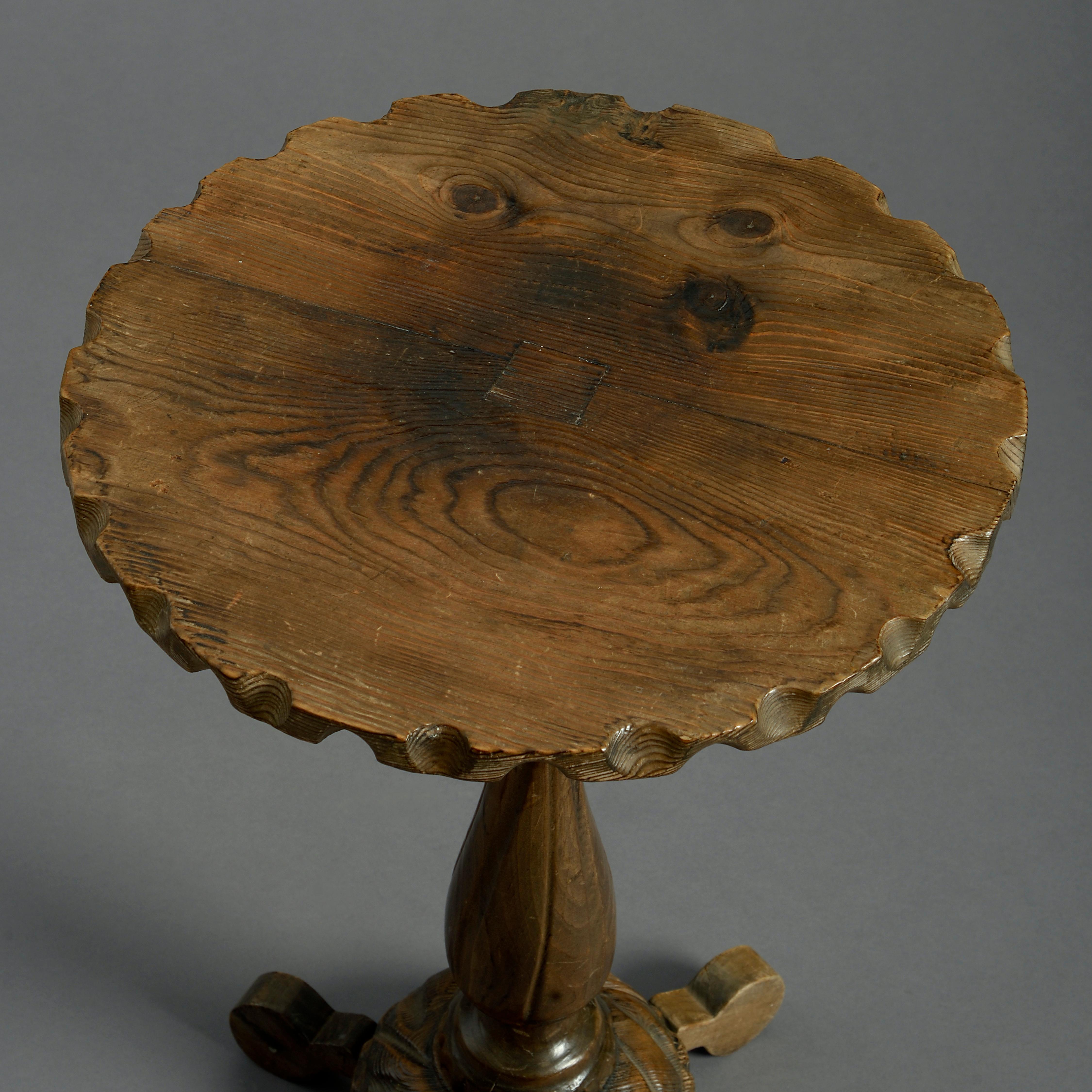 Rustic Early 20th Century Cog Top Occasional Table