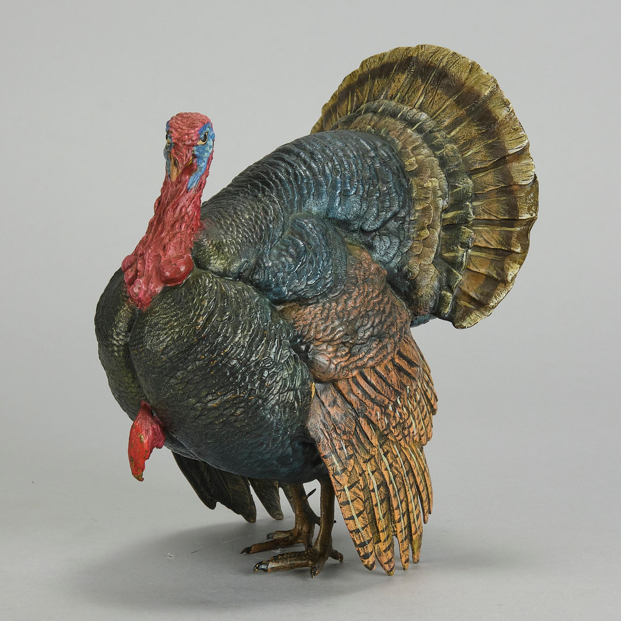 Cast Early 20th Century Cold-Painted Austrian Bronze 
