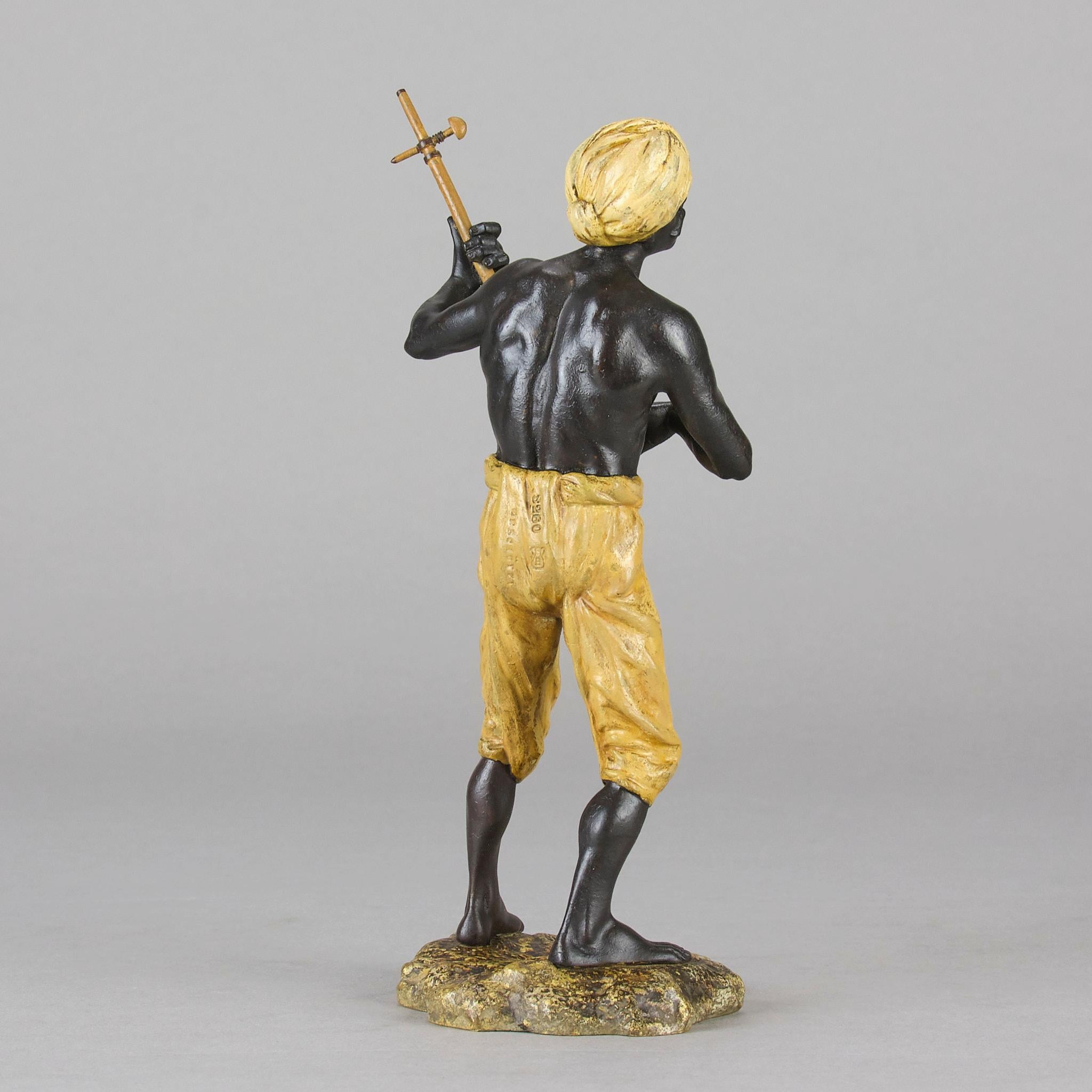 Cast Early 20th Century Cold-Painted Bronze 